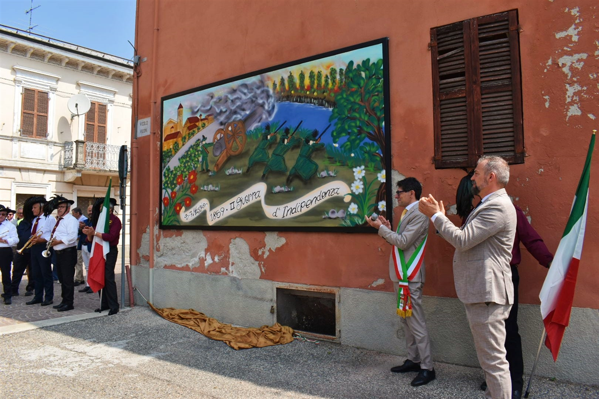 presentazione del murales commemorativo dei primi scontri della II Guerra di Indipendenza